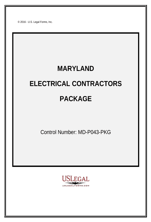 Incorporate Electrical Contractor Package - Maryland Update MS Dynamics 365 Record