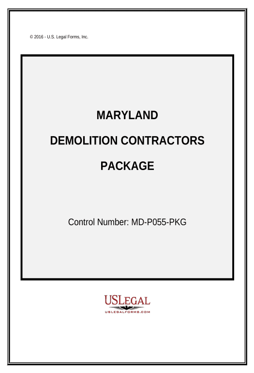 Arrange Demolition Contractor Package - Maryland Dropbox Bot