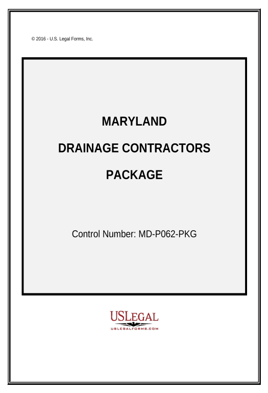 Incorporate Drainage Contractor Package - Maryland Pre-fill from MySQL Bot