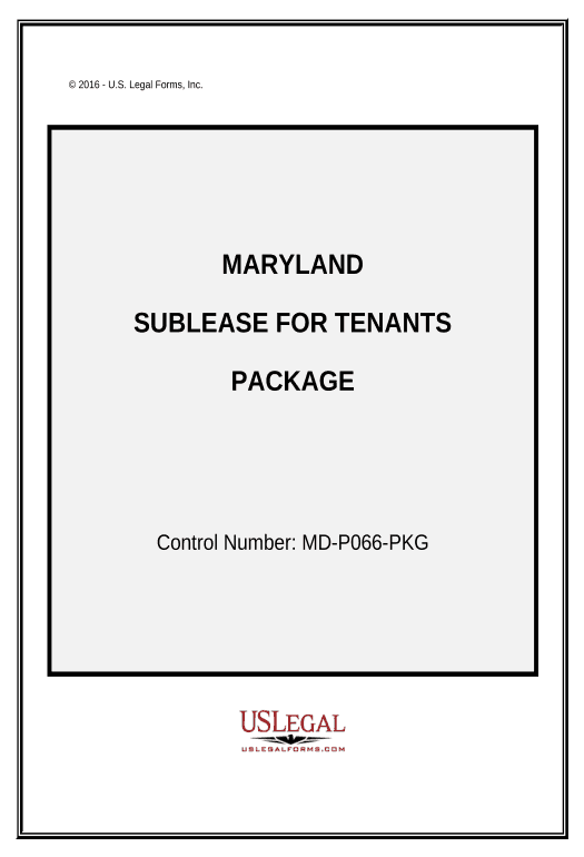 Manage Landlord Tenant Sublease Package - Maryland Export to Formstack Documents Bot