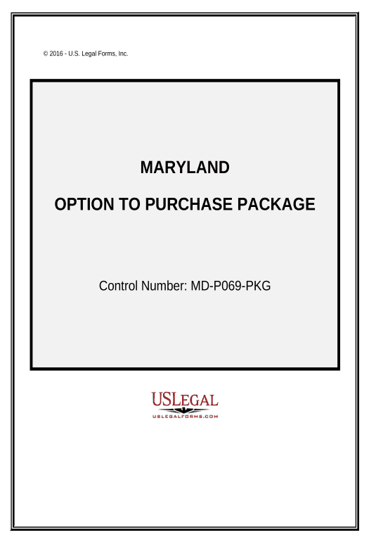 Pre-fill Option to Purchase Package - Maryland Pre-fill from another Slate Bot