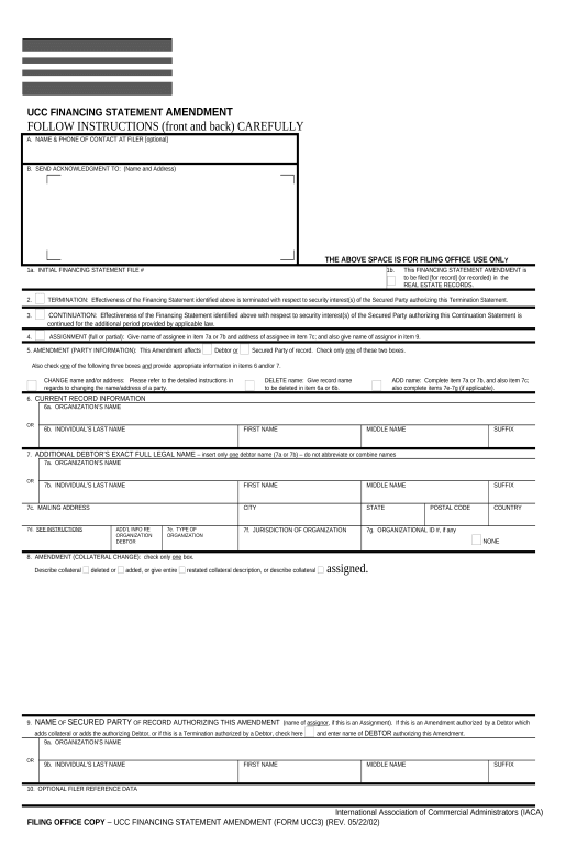 Archive Maryland UCC3 Financing Statement Amendment - Maryland Pre-fill with Custom Data Bot