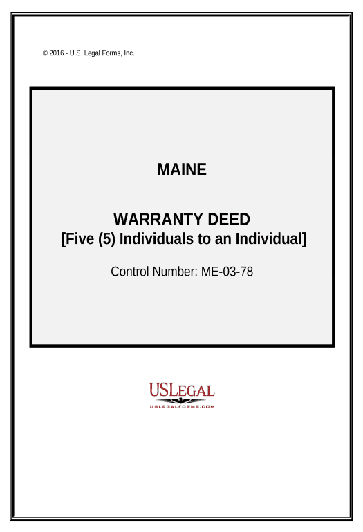 Extract Warranty Deed from Five Individuals to an Individual - Maine Create QuickBooks invoice Bot
