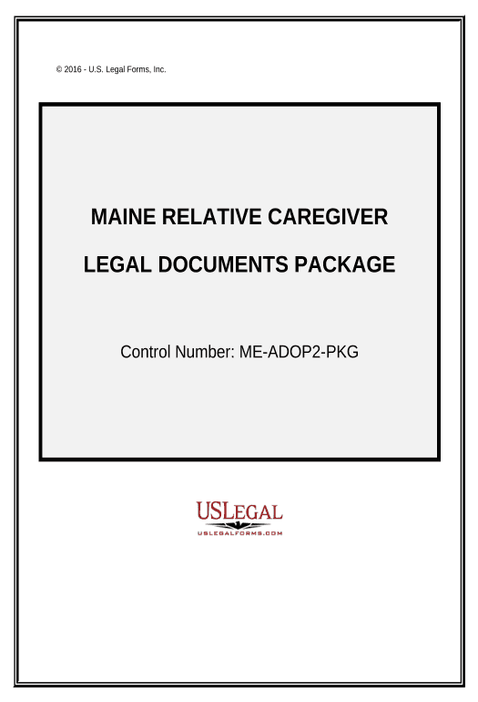 Arrange Maine Relative Caretaker Legal Documents Package - Maine Salesforce