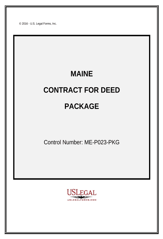 Automate Contract for Deed Package - Maine Pre-fill from another Slate Bot