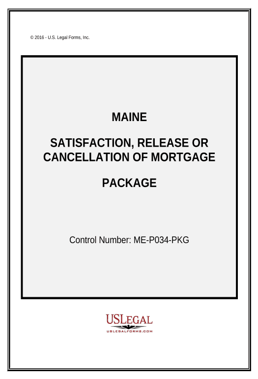 Incorporate Satisfaction, Cancellation or Release of Mortgage Package - Maine Pre-fill from MySQL Bot