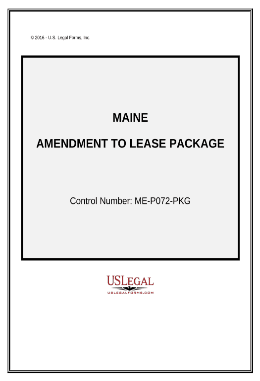 Incorporate Amendment of Lease Package - Maine Pre-fill with Custom Data Bot