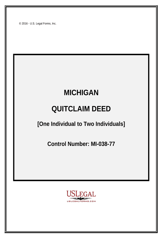 Automate Quitclaim Deed from an Individual to Two Individuals - Michigan Roles Reminder Bot