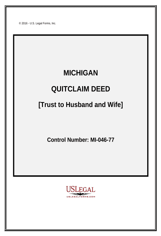 Integrate Quitclaim Deed from a Trust to Husband and Wife - Michigan Pre-fill from Google Sheet Dropdown Options Bot