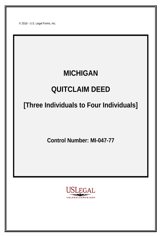 Manage Quitclaim Deed from Three (3) Individuals to Four (4) Individuals - Michigan Create MS Dynamics 365 Records