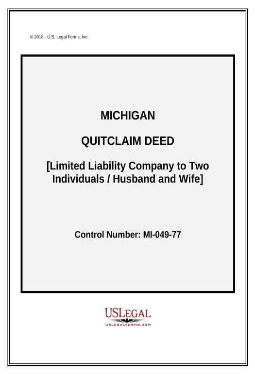 Synchronize Quitclaim Deed from Limited Liability Company to Two Individuals / Husband and Wife - Michigan Jira Bot