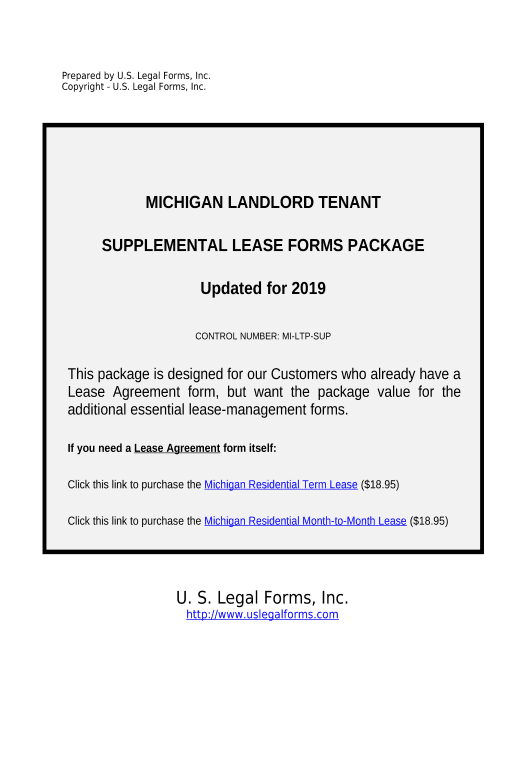 Manage Supplemental Residential Lease Forms Package - Michigan MS Teams Notification upon Opening Bot