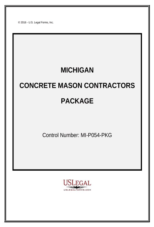 Pre-fill Concrete Mason Contractor Package - Michigan Slack Notification Postfinish Bot