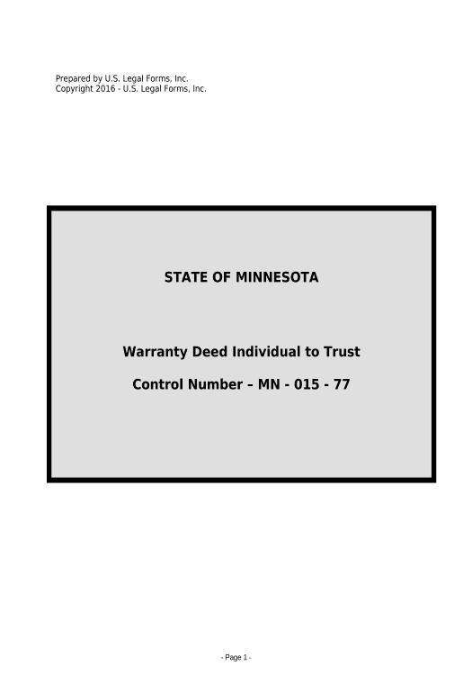 Integrate Warranty Deed from Individual to a Trust - Minnesota Export to MS Dynamics 365 Bot