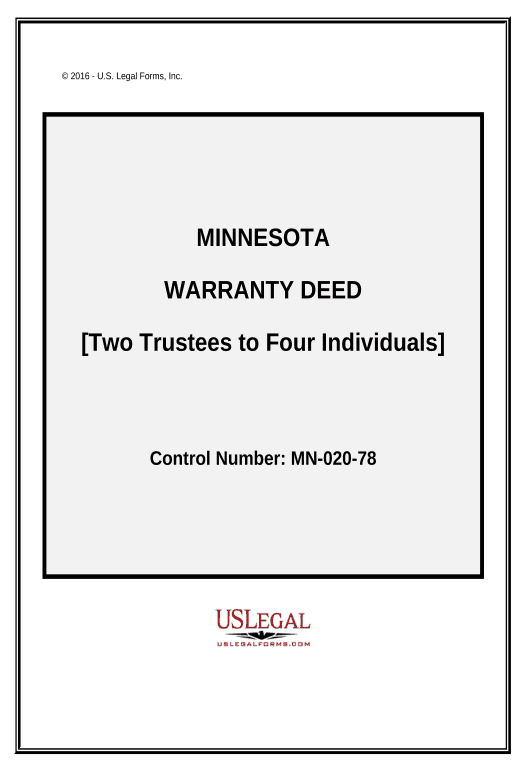 Archive Warranty Deed - Two Trustees to Four Individuals - Minnesota Mailchimp add recipient to audience Bot