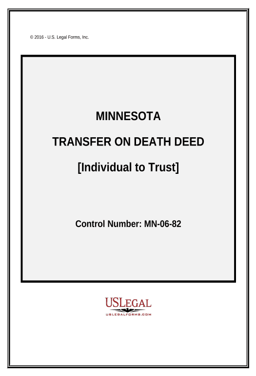 Synchronize Transfer on Death Deed - Individual to a Trust - Minnesota Remove Slate Bot