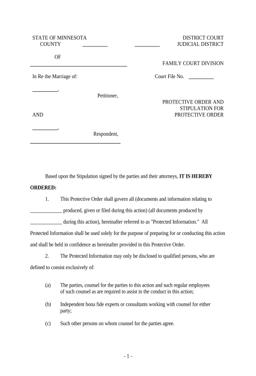 Update minnesota protective order Pre-fill Document Bot