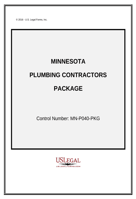 Pre-fill Plumbing Contractor Package - Minnesota SendGrid send Campaign bot