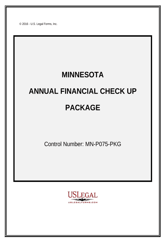 Integrate Annual Financial Checkup Package - Minnesota Create QuickBooks invoice Bot