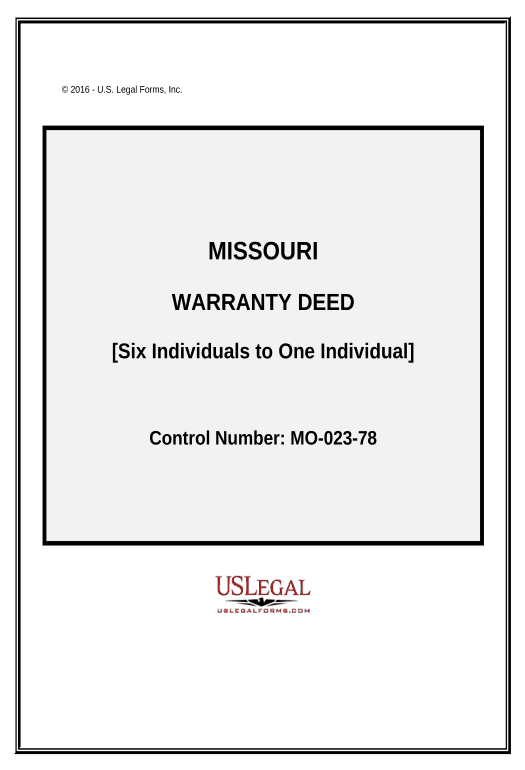 Manage Warranty Deed from Six Grantors to One Grantee - Missouri Slack Notification Postfinish Bot