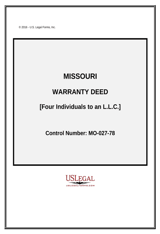 Synchronize Warranty Deed from Four Individuals to a Limited Liability Company (LLC) - Missouri Unassign Role Bot