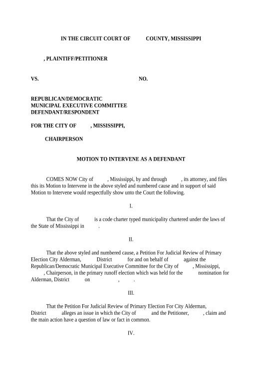 Manage Motion to Intervene as a Defendant - Mississippi Trello Bot