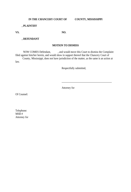 Update Motion to Dismiss - Mississippi Pre-fill from Office 365 Excel Bot