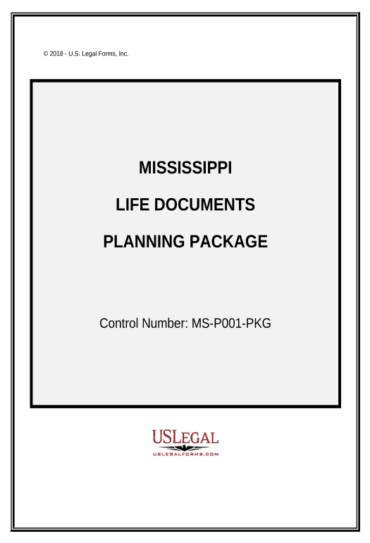 Synchronize Life Documents Planning Package, including Will, Power of Attorney and Living Will - Mississippi Email Notification Bot