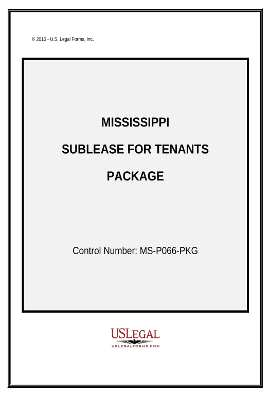 Arrange Landlord Tenant Sublease Package - Mississippi Update MS Dynamics 365 Record