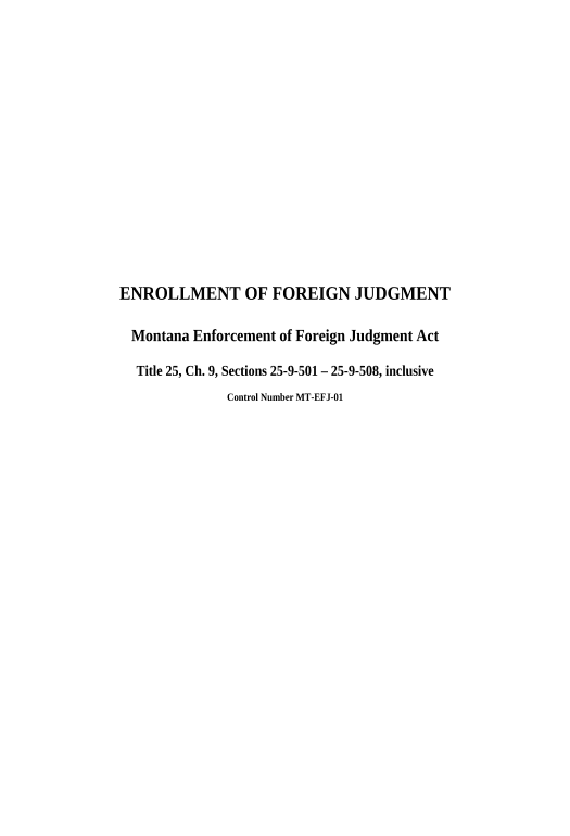 Archive Montana Foreign Judgment Enrollment - Montana Email Notification Postfinish Bot