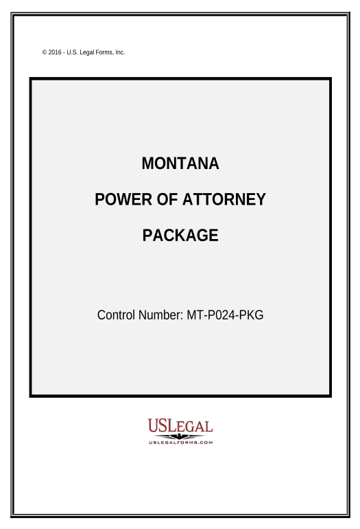 Arrange Power of Attorney Forms Package - Montana Export to Smartsheet