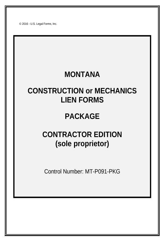 Arrange Montana Construction or Mechanics Lien Package - Individual - Montana Pre-fill from MySQL Bot