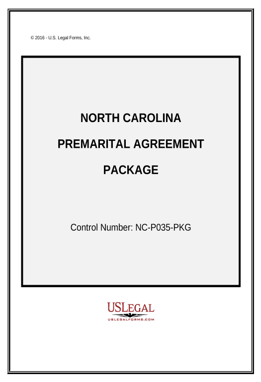 Incorporate Premarital Agreements Package - North Carolina Audit Trail Bot