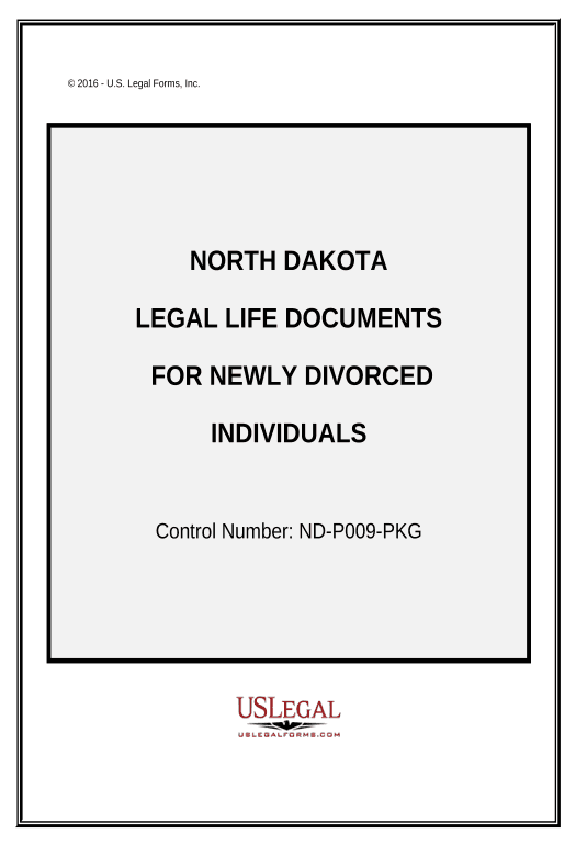 Pre-fill Newly Divorced Individuals Package - North Dakota Hide Signatures Bot