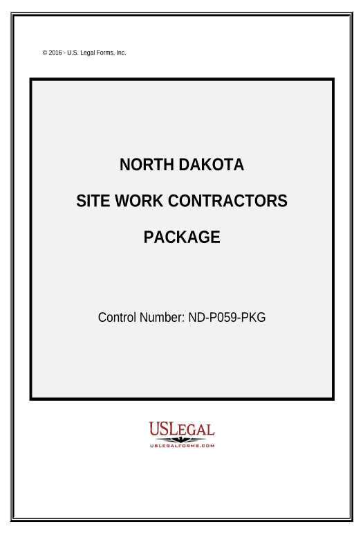 Export Site Work Contractor Package - North Dakota Pre-fill from Excel Spreadsheet Bot