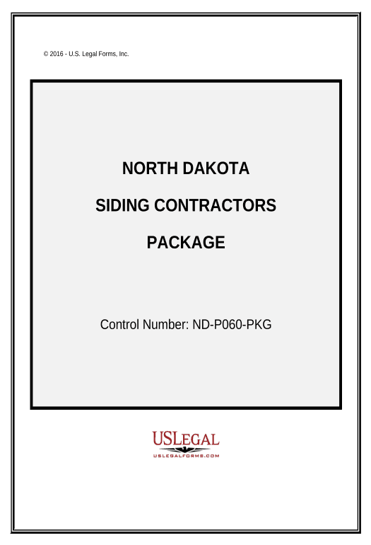 Extract Siding Contractor Package - North Dakota Invoke Salesforce Process Bot