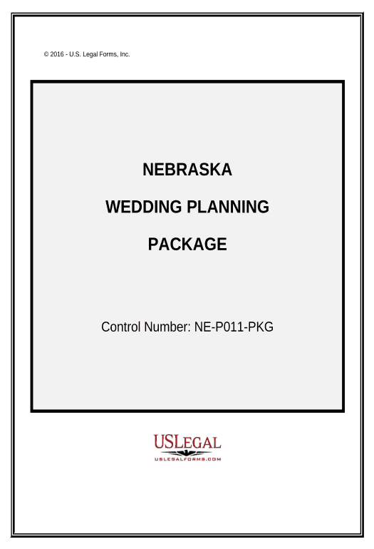 Extract Wedding Planning or Consultant Package - Nebraska Pre-fill from Excel Spreadsheet Bot