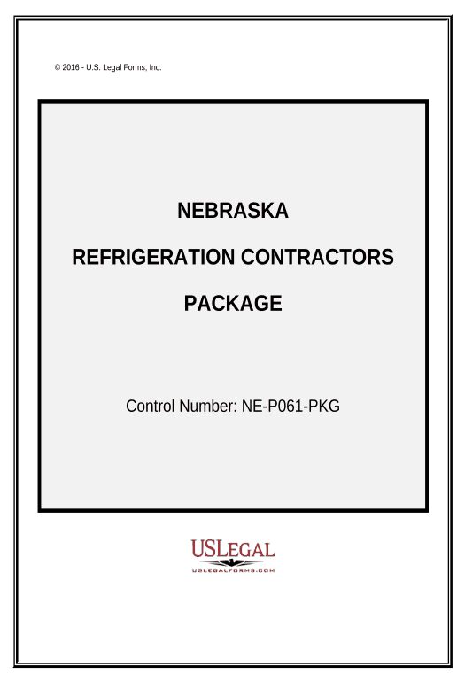 Automate Refrigeration Contractor Package - Nebraska Set signature type Bot