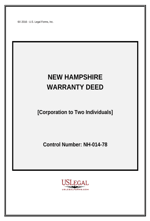 Integrate Warranty Deed from Corporation to Two Individuals - New Hampshire Microsoft Dynamics