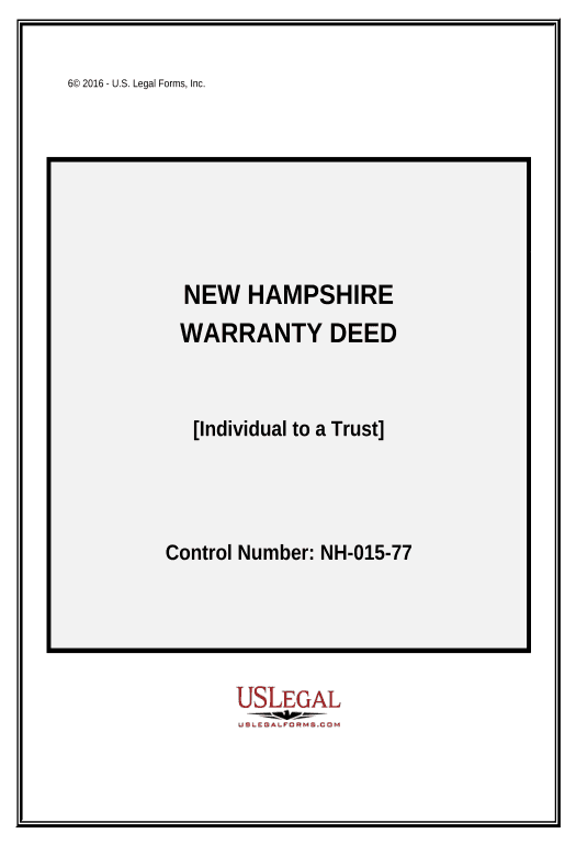 Arrange Warranty Deed from Individual to a Trust - New Hampshire Pre-fill from CSV File Bot