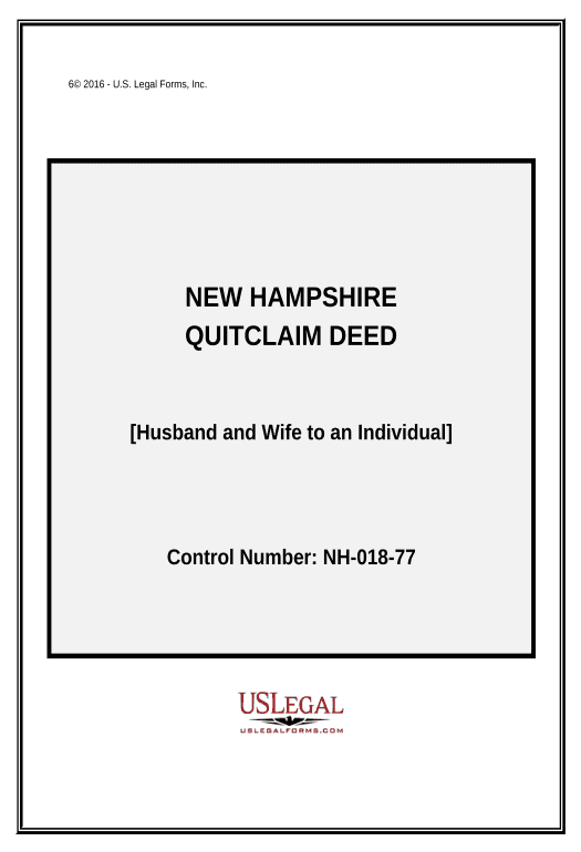 Pre-fill Quitclaim Deed from Husband and Wife to an Individual - New Hampshire Slack Two-Way Binding Bot