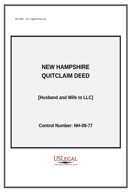 Update Quitclaim Deed from Husband and Wife to LLC - New Hampshire Calculate Formulas Bot