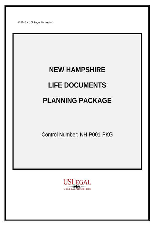 Arrange Life Documents Planning Package, including Will, Power of Attorney and Living Will - New Hampshire Pre-fill Slate from MS Dynamics 365 Records