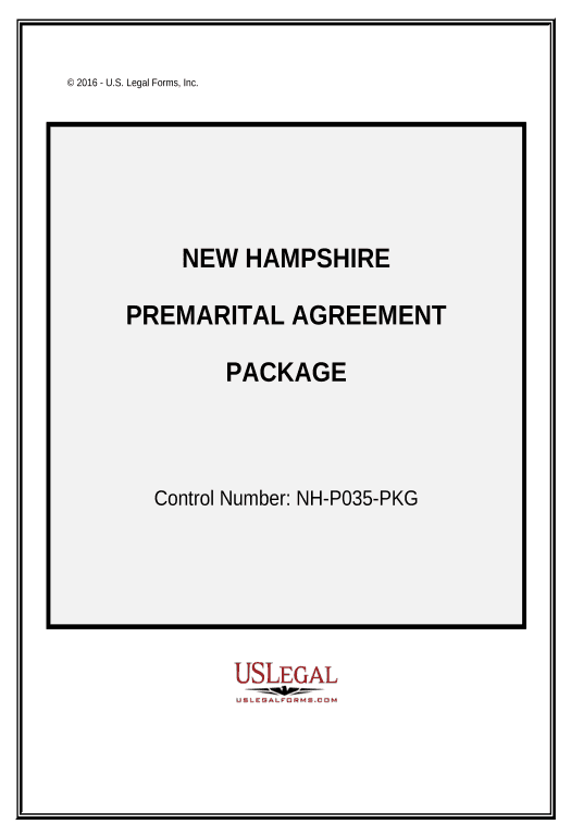 Arrange Premarital Agreements Package - New Hampshire Roles Reminder Bot