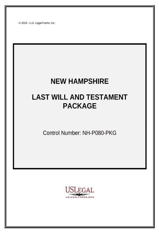 Incorporate Last Will and Testament Package - New Hampshire Roles Reminder Bot