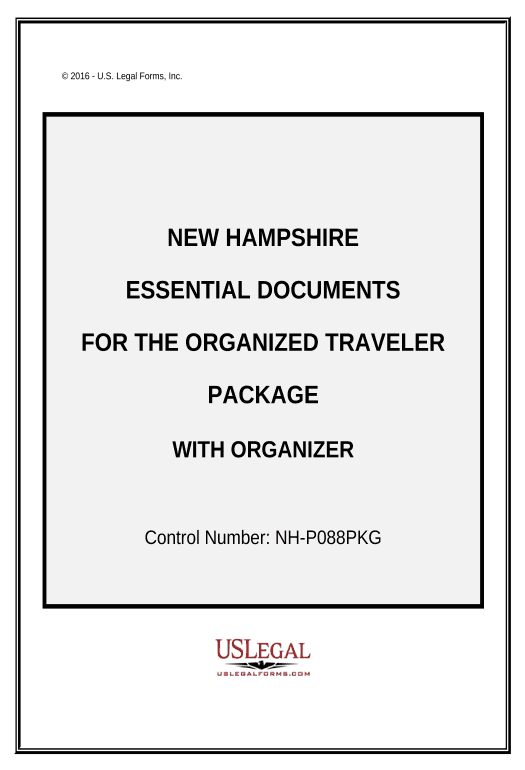 Incorporate Essential Documents for the Organized Traveler Package with Personal Organizer - New Hampshire Export to MS Dynamics 365 Bot