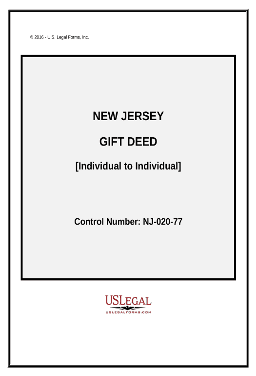 Incorporate New Jersey Gift Deed for Individual to Individual - New Jersey Rename Slate Bot