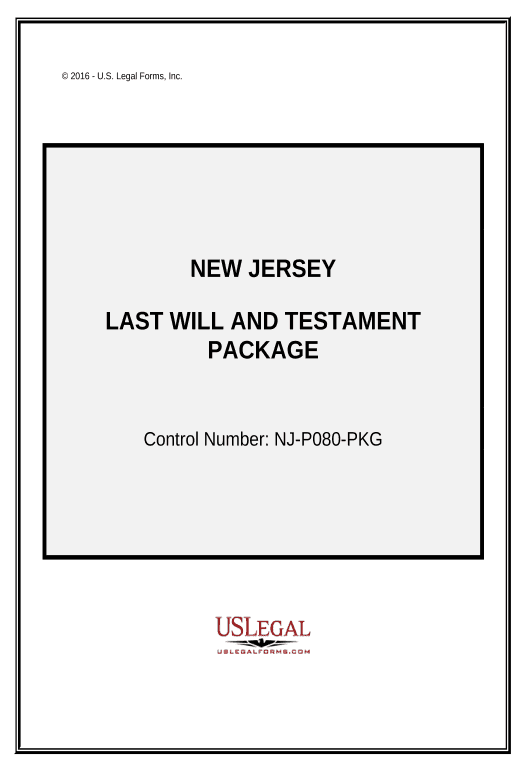 Pre-fill Last Will and Testament Package - New Jersey Pre-fill from MySQL Bot