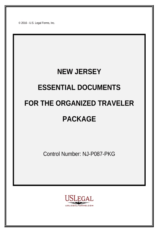 Pre-fill Essential Documents for the Organized Traveler Package - New Jersey Notify Salesforce Contacts