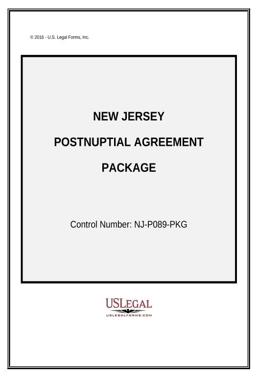 Archive Postnuptial Agreements Package - New Jersey Export to NetSuite Record Bot